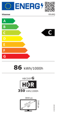 Hisense 85U8Q 4K Ultra HD TV, 215 cm, Smart TV