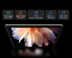 Blackview TAB 20 WIFI tablet, Gemini AI, 4GB + 64GB, IPS HD+, Android, GPS, +maska, sivi