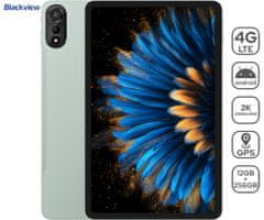 Blackview Mega 2 tablet, 4G, 12GB, 256GB, IPS 2K, Dual SIM, GPS, +pribor, zeleni (Moss Green)