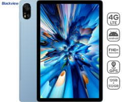 Blackview Mega 8 tablet, 4G, 12GB + 512GB, IPS FHD+, Dual SIM, GPS, +pribor, plavi