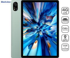 Blackview Mega 8 tablet, 4G, 12GB + 512GB, IPS FHD+, Dual SIM, GPS, +pribor, zeleni