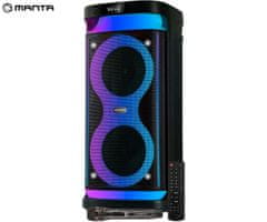 Manta SPK0601B100 Argos prijenosni karaoke zvučnik, BT, RGB LED, 100 W