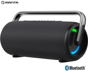 Manta SPK530 Atlas prijenosni boombox zvučnik, BT 5.3, RGB LED, IPX6, 200 W