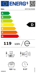 Beko BM3T38239WBB sušilica rublja, 8 kg