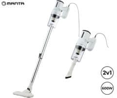 Manta VC003WH uspravni usisavač, 2u1, 600 W, posuda od 1 l, 2 nastavka, + pribor, bijela (čisto bijela)