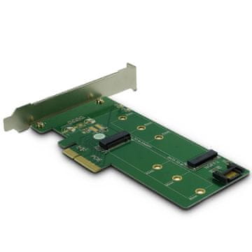 Inter-tech KT015 M.2 PCIe SSD i M.2 S-ATA NVMe 32Gbit/s adapter