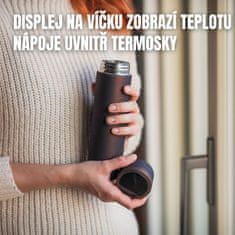 BOT Termos s termometrom i zamjenjivom baterijom ljubičaste boje