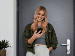 Nuki Smart Lock Pro elektronička brava 5. generacije, podrška za materijale, crno-bijela