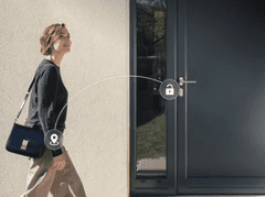 Nuki Smart Lock Pro elektronička brava 5. generacije, podrška za materijale, crno-bijela