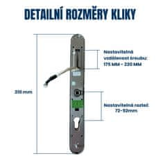 BOT Pametna kvaka TTLock V1 72-92 mm varijabilna srebrna