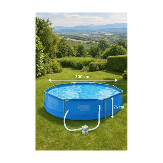 avenli montažni bazen 300x76 cm s pumpom