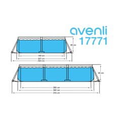 avenli Frame Bazen s pumpom 300x207x65 cm, XL obiteljski