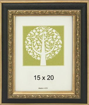 Karako Okvir za fotografiju 15x20 cm, imitacija drva, stolni, zidni, 18 crni