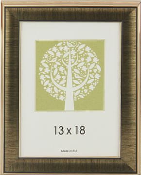 Karako Okvir za fotografiju 13x18 cm, imitacija drva, stolni, zidni, 19 tamno srebrna