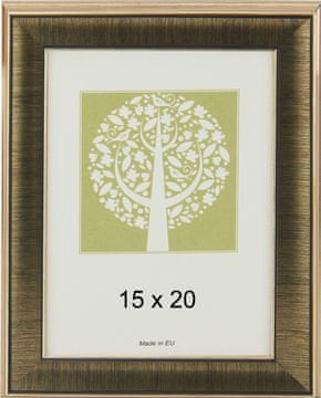 Karako Okvir za fotografiju 15x20 cm, imitacija drva, stolni, zidni, 19 tamno srebrna