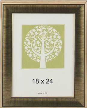 Karako Okvir za fotografiju 18x24 cm, imitacija drva, stolni, zidni, 19 tamno srebrna