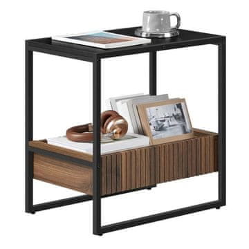 VASAGLE Bočna stolić, rustikalno smeđa