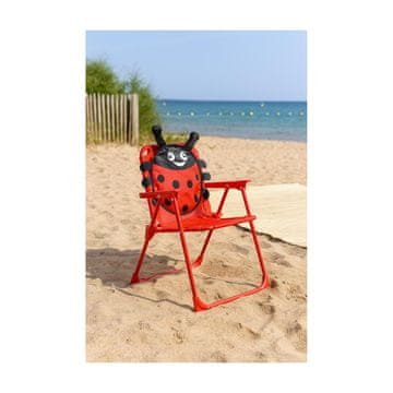 Denis Dječja stolica sklopiva s uzorkom bubamara, crvena