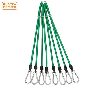 Black+Decker Trake za pričvršćivanje, 6 komada, 80 cm, zeleno-crne