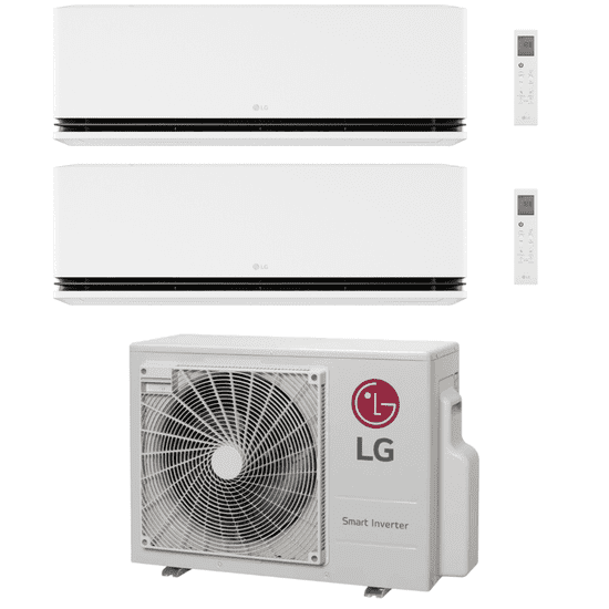 LG Deluxe AI Air MU2R17.U13 + H09S1DA (2,5 kW) + H12S1DA (3,5 kW) dvostruki klima uređaj