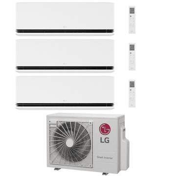 LG Deluxe AI Air MU3R21.U23 + 2x H09S1DA (2x 2,5kW) + 1x H12S1DA (3,5kw) trostruki klima uređaj