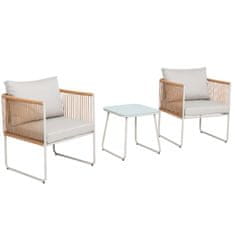 Denis Vrtni sofa set 3-dijelni, okrugli PE ratan