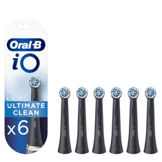 Oral-B iO Ultimate Clean zamjenske glave za zubnu četkicu, crna - 6 ks