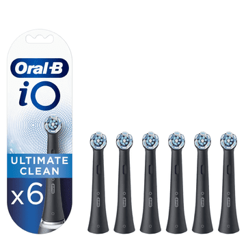Oral-B iO Ultimate Clean zamjenske glave za zubnu četkicu, crna - 6 ks