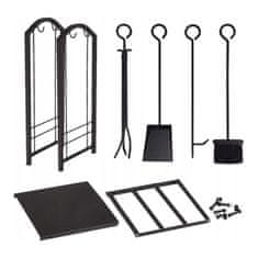 LIVEFY metalni stalak za drva Spire, crni