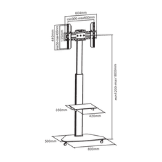 S-box Podni mobilni stalak FS-500
