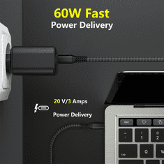 BOT Podatkovni kabel USB-C na USB-C, 1,3 m