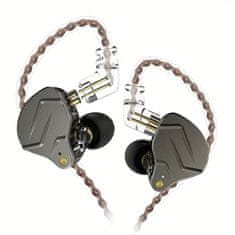 KZ ZSN PRO hybridné HiFi slušalice, siva