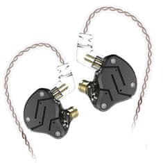 KZ ZS10 PRO hybrid HiFi slušalice, crno