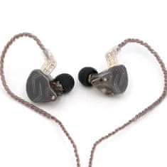 KZ ZSN PRO hybridné HiFi slušalice, siva