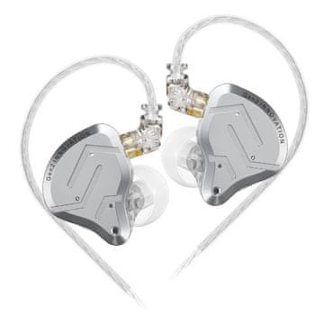 KZ ZSN PRO 2 hibridne HiFi slušalice, srebrne