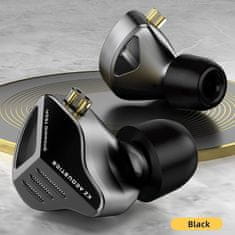 KZ ZVX dinamične HiFi slušalice, crne