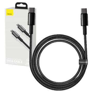 BASEUS Tungsten Gold USB-C na USB-C kabel, 100W, 2m (crni)