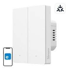 Sonoff Pametni zidni prekidač WiFi SONOFF M5-2C-80W Matter (dvokanalni, za okvir)