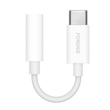 Foneng Foneng Audio Kabel 3,5 Mm Jack Na Usb Tip-C Za Mobitele I Tablete 1M Bijeli