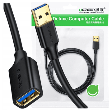 Ugreen Ugreen Usb 3.0 Kabel Za Računalo 1M Crni Za Brzo Punjenje
