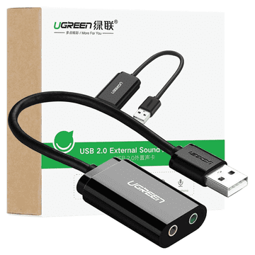 Ugreen Vanjska Usb Zvučna Kartica Za Audio Konverter Za Prijenosno Računalo
