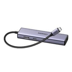 Ugreen Hub Usb-C Adapter Na Usb A Hdmi Rj45 Pd Višenamjenski Konvertor 6U1