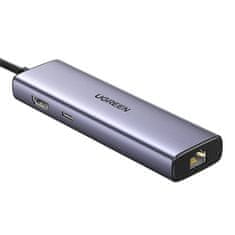 Ugreen Hub Usb-C Adapter Na Usb A Hdmi Rj45 Pd Višenamjenski Konvertor 6U1