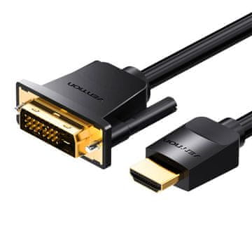 Vention HDMI na DVI (24+1) kabel Vention ABFBJ 5m, 4K 60Hz/ 1080P 60Hz (crni)