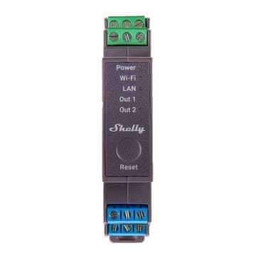 Shelly Shelly Pro 2 DIN šina 2-kanalni rele, WiFi/LAN