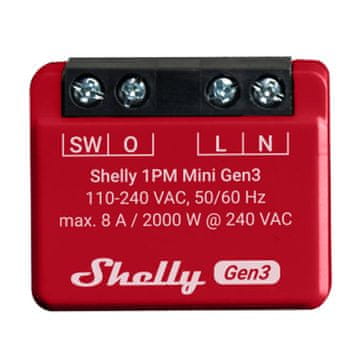Shelly Shelly 1Pm Mini Gen3 Wifi Za Daljinski Nadzor Potrošnje Energije U Kući
