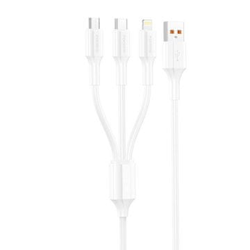 Foneng Foneng 3-U-1 Usb Na Mikro Usb Na Lightning Kabel Za Punjenje 1,2 M 3 A
