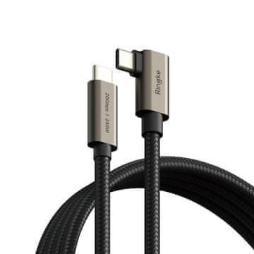 RINGKE Ringke USB 3.2 Gen 2x2 Type-C kabel od 90 stupnjeva, PD240W 200cm, crni