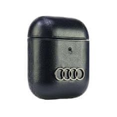 Audi AirPods 1 kožna futrola s velikim logotipom, crna