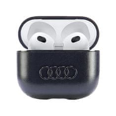 Audi AirPods 3 kožna futrola s velikim logotipom, crna